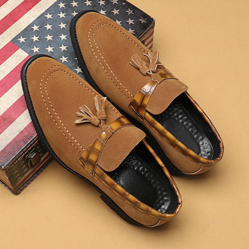 9611 Leather Shoes Men's New Trend Business Pointed Men's Shoes Korean Version British Sulu Versatile Casual Pedal