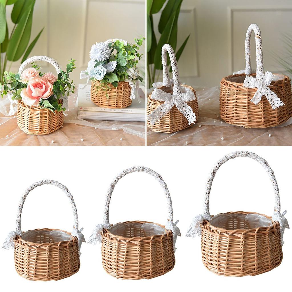3 Size Storage Basket. Flower Food Fresh Rattan Gifts