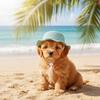Natural Straw Mini Pet Sun Hat With Adjustable Chin Strap Lightweight Breathable Outdoor Headwear Costume for Cats and Dogs