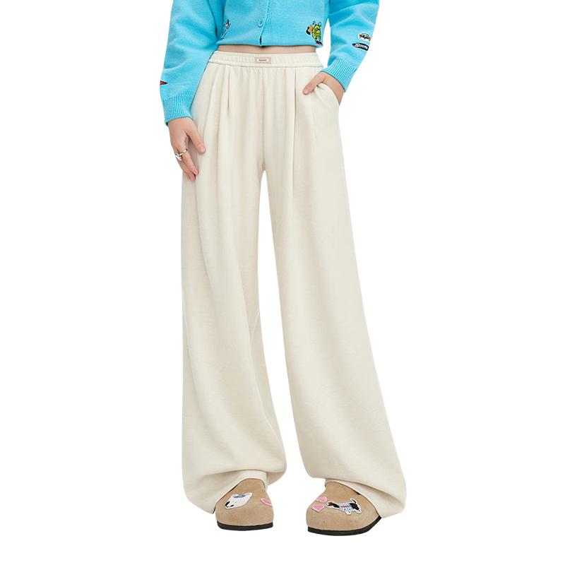 unifree Cozy Straight-Leg Drapey Trousers