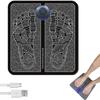 Foot Massage Pad Electric Sole Massage Tool USB Charging Convenient Fast Suitable for Home and Travel Black