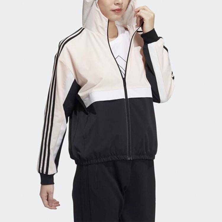 (WMNS) adidas Kapuzenjacke Asien-Größe 'Black Pink' Damen GP0622