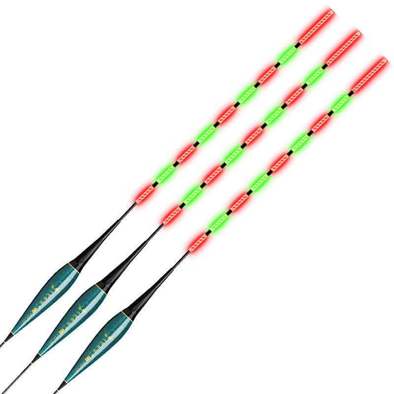 Color-Changing Luminous Fishing Float: Ultra-Bright, High-Sensitivity for Day and Night Use with Carp/Cruisian Tail Indicator.