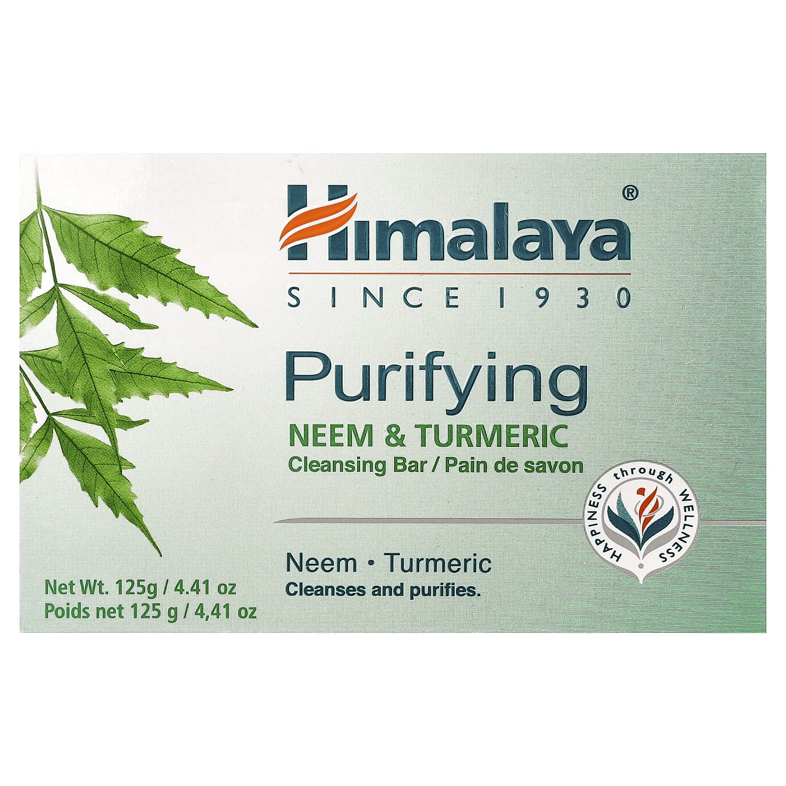 

Purifying Cleansing Bar Soap, Neem & Turmeric, 125G(4.41Oz)