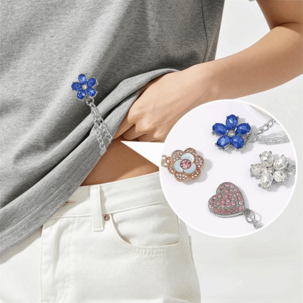With Chain Magnetic Clothing Clips Legs Cuff Fixing Buttonless Clips Magnet Clips Shirts