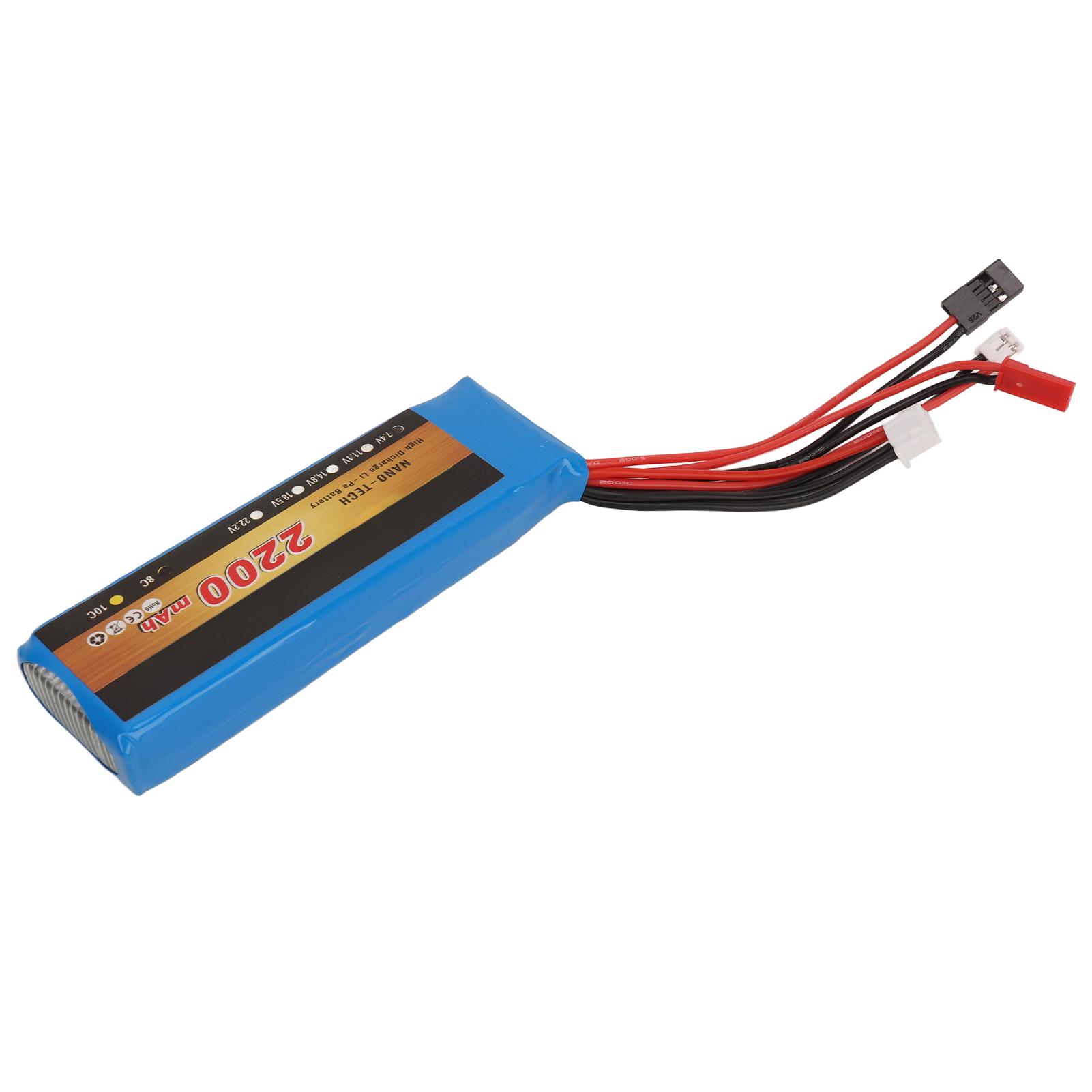 

2S 7.4V 2200mAh 8C Lipo Battery Li Polymer Batterry for T6J T8FG 12FG Transmitter Remote Controller