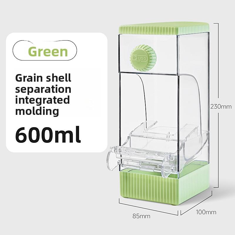 Parrot Automatic Feeding Station Splash-proof design House-shaped Pet Feeder Small Pet Feeding Supplies зелёный