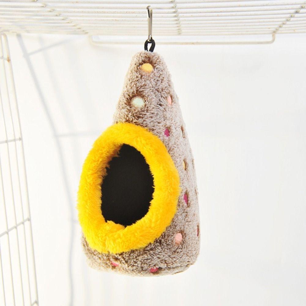 Cute Warm Egg-Shaped Bird Nest Fleece Thickened Bird Hammock Cozy Breathable Hanging Bird Nest For Bird Cage