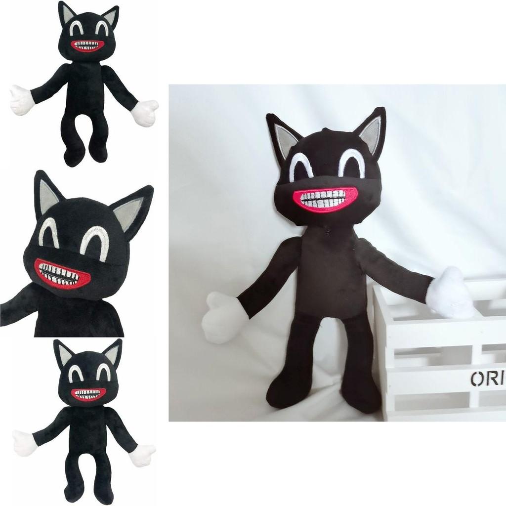 Adorable Black Cartoon Cat Plush Toy Stuffed Doll Perfect For Halloween Decorations