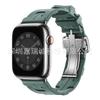 Original Soft Rubber Strap for Apple Watch Band 49mm 45mm 41mm 44mm 42mm 38mm Metal Buckle Bracelet for IWatch