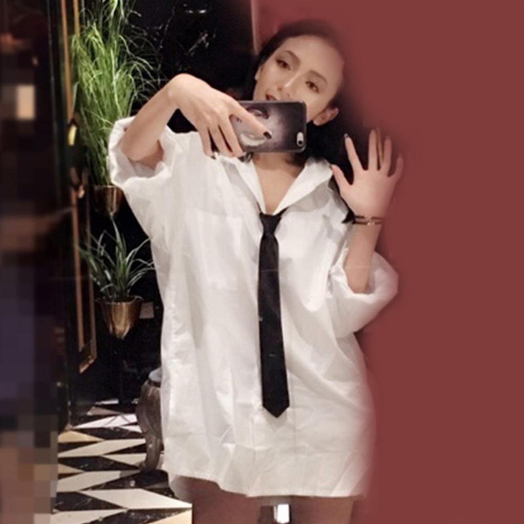 Skinny Tie Women Satin Skinny Scarf Long Necktie Satin Tie Formal Black Ties JK Uniform Tie Solid Color Plain Solid Tie