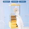 Plastic Parrots Food Holder Automatic Bird Feeder Hanging food Dispenser for Bird Cage Minimizing Waste for Small Birds
