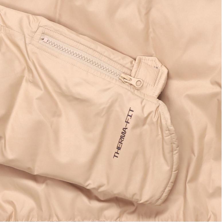 Nike Therma-Fit Repel M65 Solid Color Hooded Loose Long Sleeve Cotton Jacket Women Jacket Khaki White DD4649-200