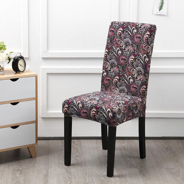 Geometry Chair Cover Dining Elastic Chair Covers Spandex Stretch Office Use Restaurant Weddings Banquet Hotel Seating Seat Covering 1pc