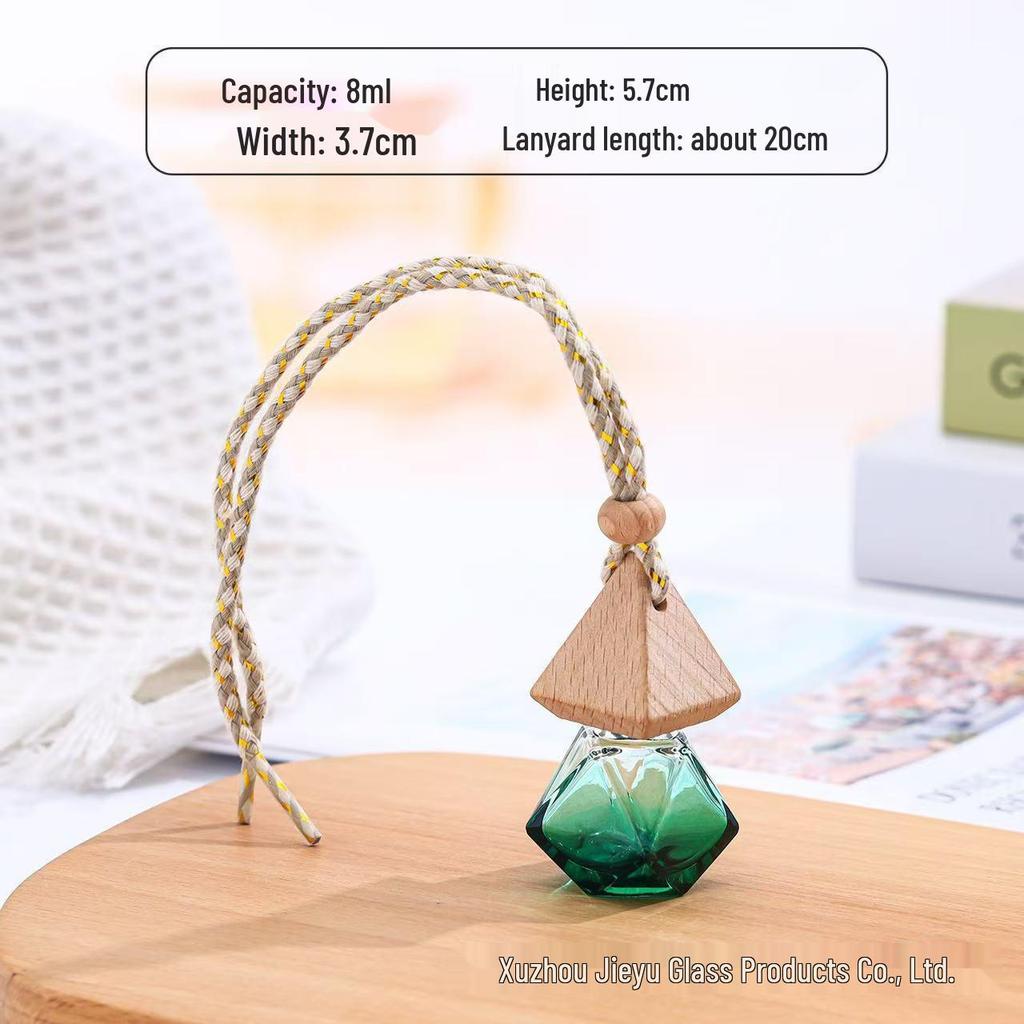 8ml Mini Portable Glass Car Air Freshener & Perfume Decanting Pendant Bottle