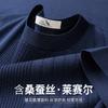Summer Light Luxury Silk Smooth and Comfortable Round Neck Knitted Mulberry Silk Short Sleeved T-shirt for Men