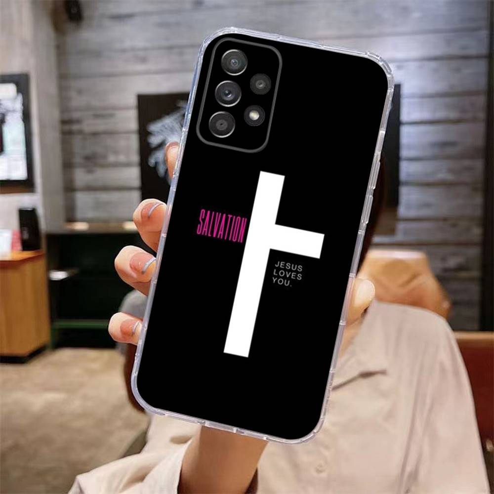 

Bible Verse Jesus Christian Phone Case For Samsung Galaxy A,71,70,52,51,40,31,50,50S,30S,21S,12,10,Note20ultra Transparent Cover samsunga40