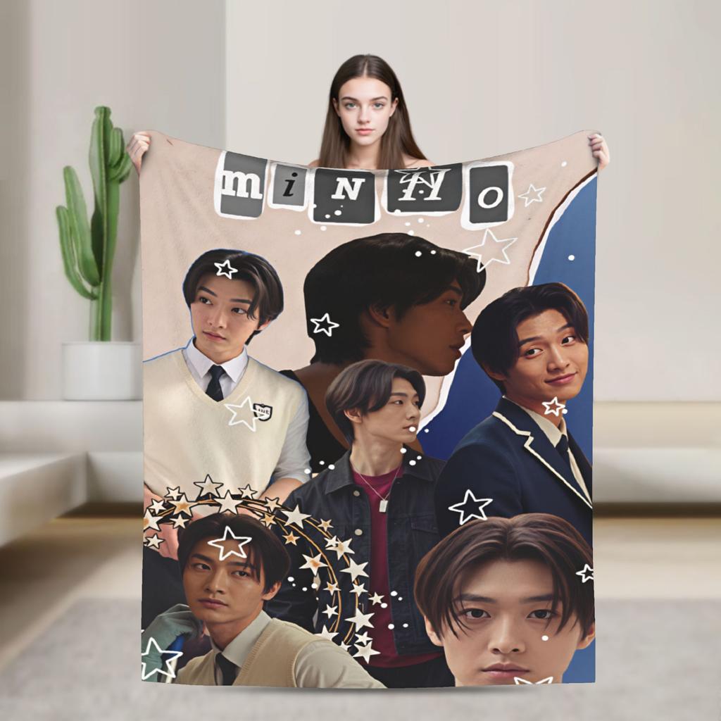 TV XO Kitty Kim Min Blanket Super Soft Graphic Plush Throw Blanket For Home Decor Travel Office Flannel Bedspread Bed Cover