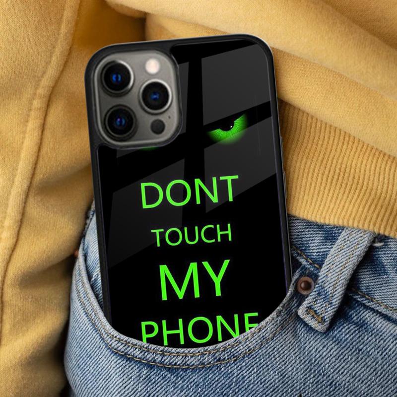 Don't Touch My Phone Soft Phone Case for iPhone 17 Air 16e Pro max 15 Pro 13 14 Plus 11 12 MagSafe Magnetic Coque