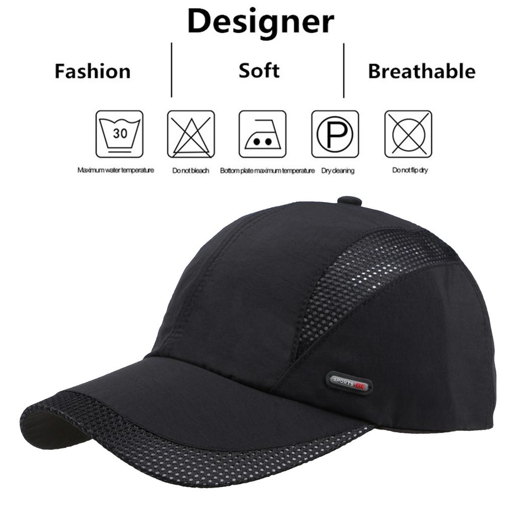 Unisex Side Sport Label Breathable Baseball Caps Spring And Summer Outdoor Adjustable Casual Hats Sunscreen Hat