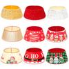 3D Round Plush Christmas Tree Skirt - Decorative Tree Base Cover Festive Christmas Scene Fence Ideal for Holiday Decorations