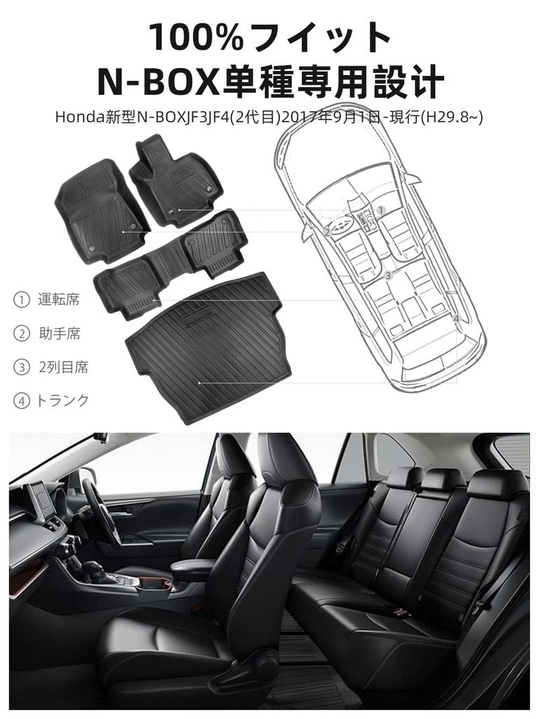 Passend für Toyota neuer RAV4 50 Serie Fußmatten RAV4 50 Serie 3D-Schneidetechnologie 3D-Automatten Einfache Installation in 5 Minuten PET-Material Hoch