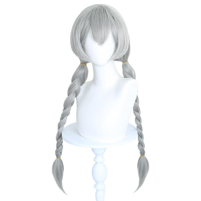 Zootopia Judy Hopps Cosplay Wig With Silver Twisted Buns For Women