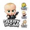 Car Sticker Self-adhesive Waterproof Decorative Eco-friendly Tear Resistant Reflective Cartoon Shape Baby In Car Print No Mark Left Bumper Decals