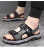 Fashion 2025 Summer New Designer Beach Shoes for Men Dual-use Fashion Casual Slipper Shoes Male Outwear Solid Color Leather Sandals Man