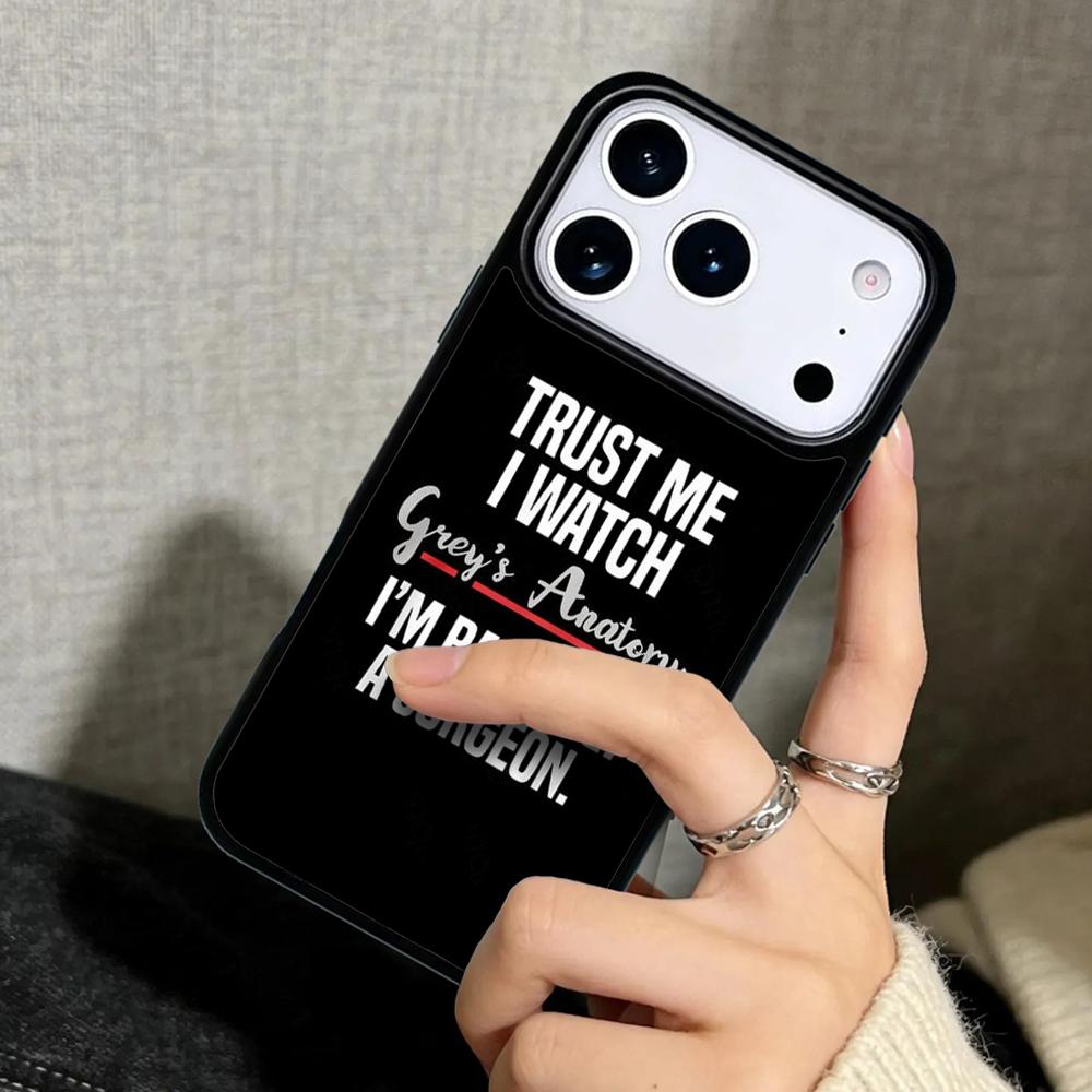 Capa Case for iPhone 17 Air 16 Pro Max 15 Plus 11 13 Mini 14 12 Back Phone Cover American TV Greys Anatomy