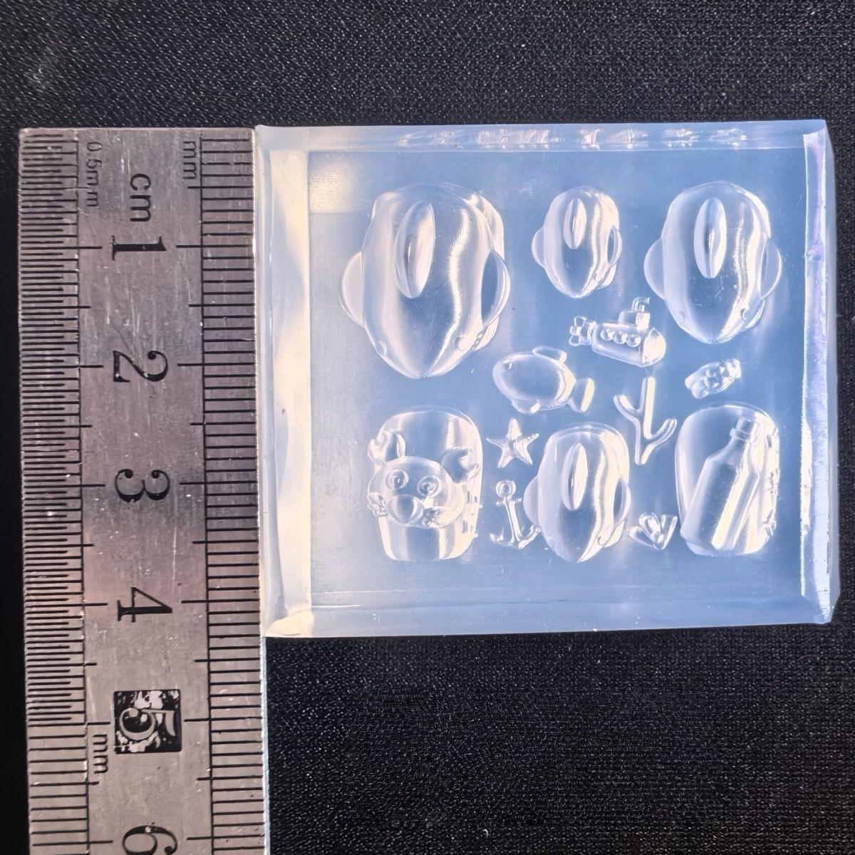 High Transparency 3D Shark Crab Nail Art Silicone Mold