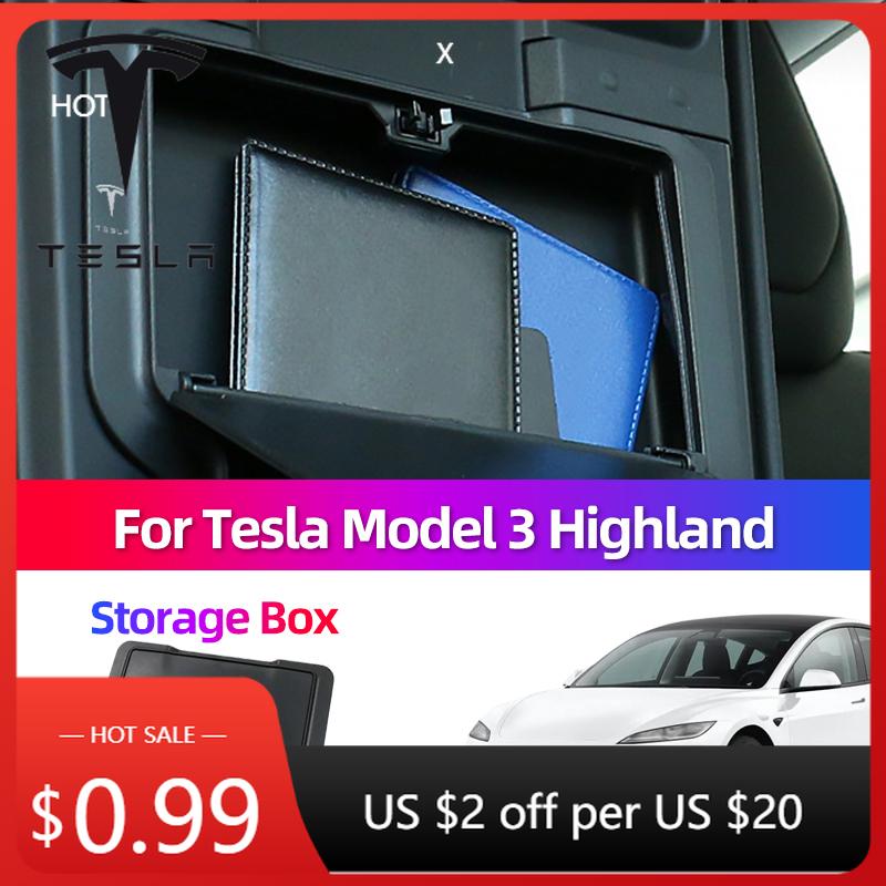 Car Sticker For Tesla Model 3 Highland 2024-2025 Press Storage Modification Highland3 Armrest Box Privacy Box Car Accessories Ca