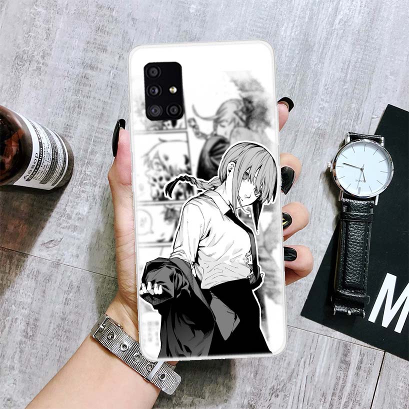 Chainsaw Man Makima Power Pouzdro na telefon Samsung Galaxy A12 A22 A32 A42 A52 A72 A51 A71 5G A41 A31 A21 A02S M12 M21 M31 M30S Fun