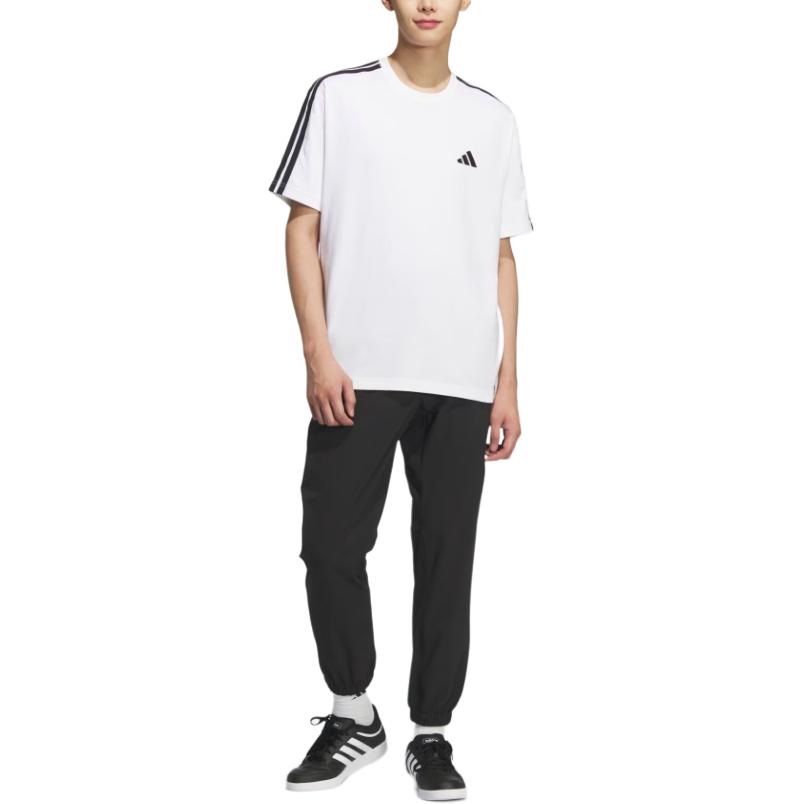 adidas Essentials Plus Loose Striped Crew Neck Short Sleeve T-Shirt Men Tops KF3739