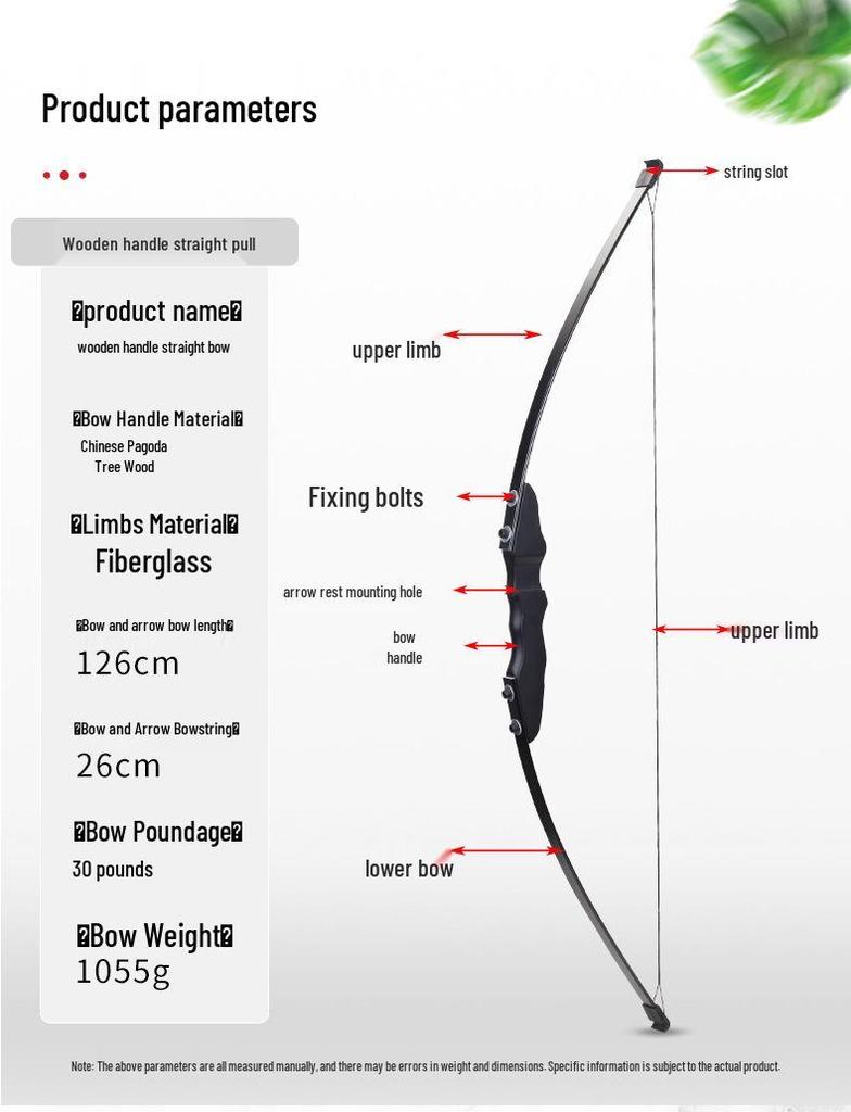 M3 Take-Down Bogen Set mit Holzgriff, Tarn-Armschutz und Fingerschutz