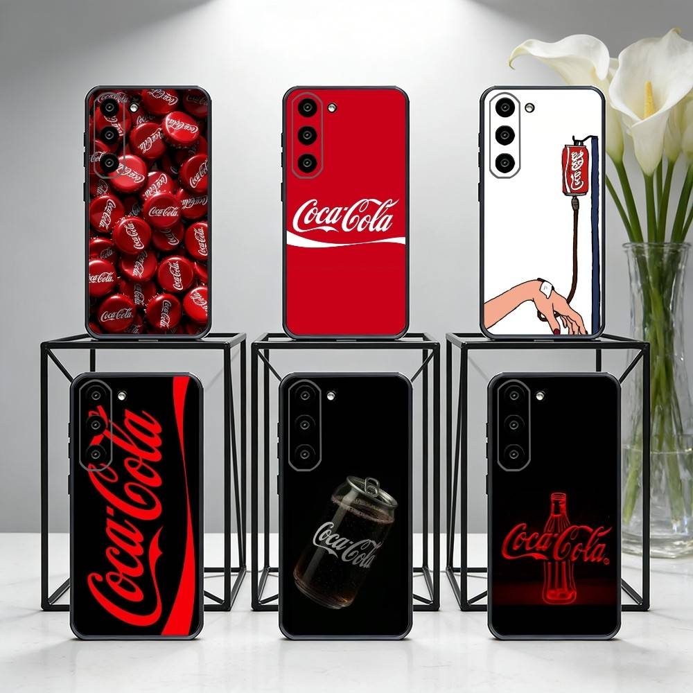 CocaS-Fashion Cola Phone Case For Samsung Galaxy A73,A72,A71,A70,A53,A52,A51,Others Soft Black Cover