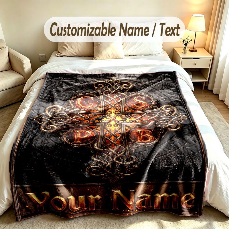 Other Similar Designs Theme Custom Blanket Personalized Name & Text Customized Soft Warm Throw Blanket Home Decor