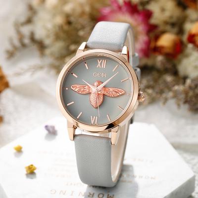 Fashion Women'S Belt Little Bee Temperament Casual Waterproof Quartz Wrist Watch