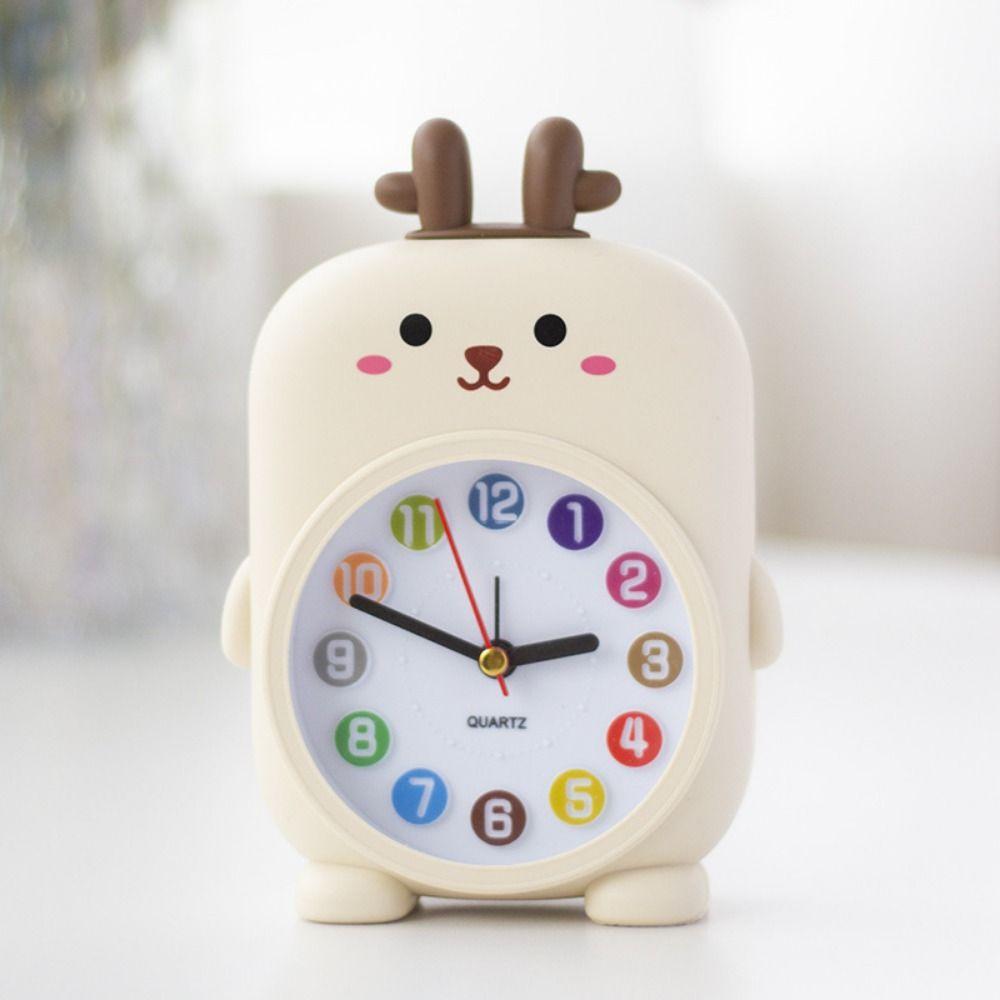 Cartoon Desktop Mute Clock Funny Small Desk Clock Multi-function Student Alarm Clock Children's