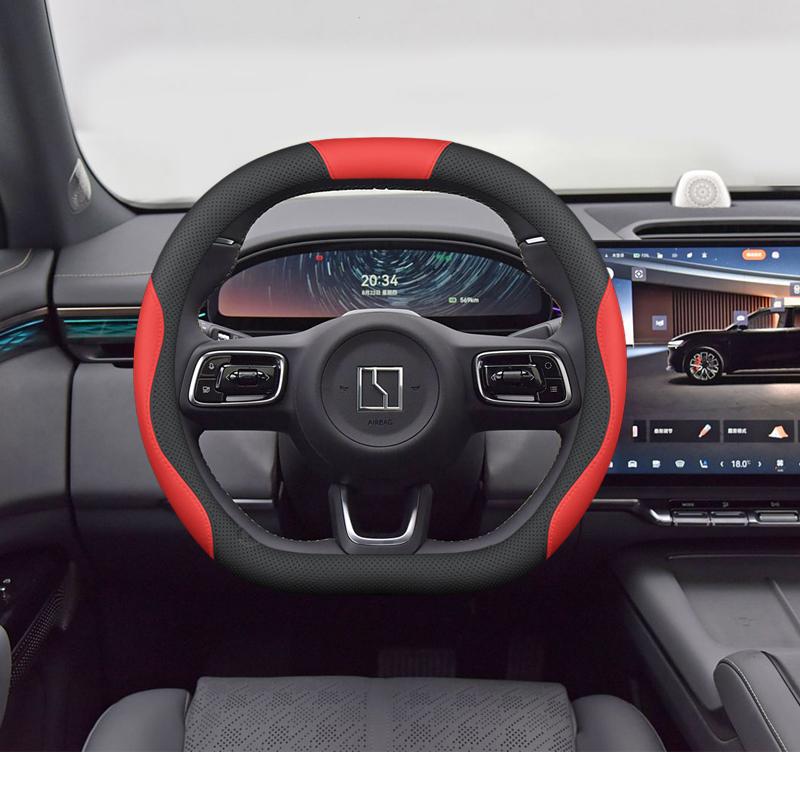 Ideal for Jike 7X 001, 007, or 009MIX, this hand-sewn, anti-slip, and odorless steering wheel cover offers a perfect grip for the MIX model.