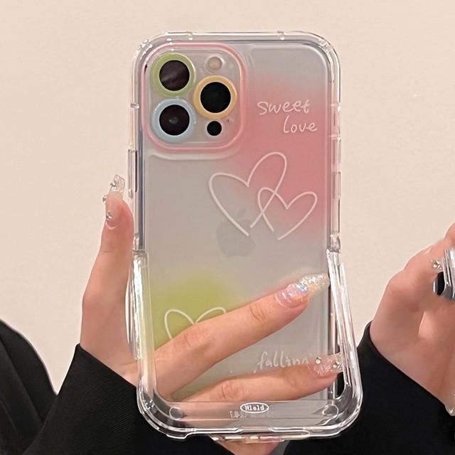 

Градиент Ins Jane Love, милый держатель-подставка, прозрачный силиконовый мягкий чехол для телефона Iphone 11 Pro Max 13 Promax 12, задняя крышка с мультяшным рисунком for iphone x xs