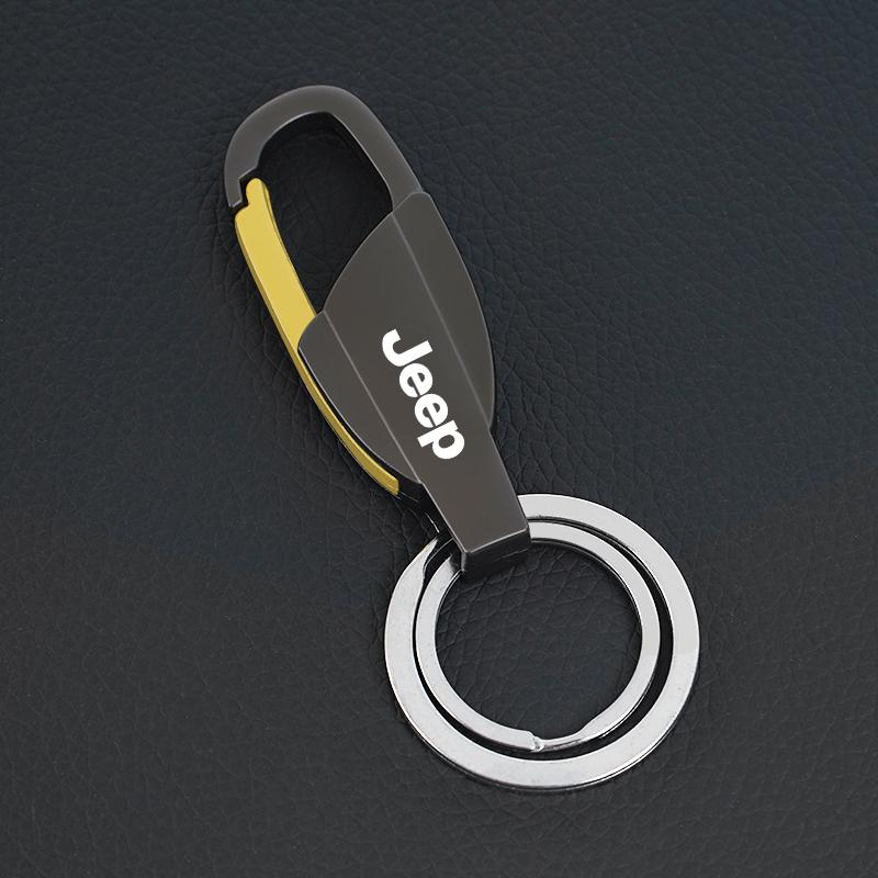 

Cup Holders Zinc Alloy Key Ring Car Keychain Customize Logo For Jeep Renegade Wagoneer Avenger Recon Wrangler JK Gladiator Compa