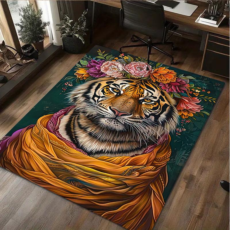 1Pc Flowers Animal Rug - Home carpet Office Decorative Carpet For Living Room Bedroom Door Mat Floor Rug Computer Chair Area Rug
