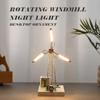 Yousheng 1/2Pcs DIY Rotating Windmill Night Light Kit Handmade Copper Wire Windmill Decoration with LED Light Spinning Blade Windmill Decorative Lamp