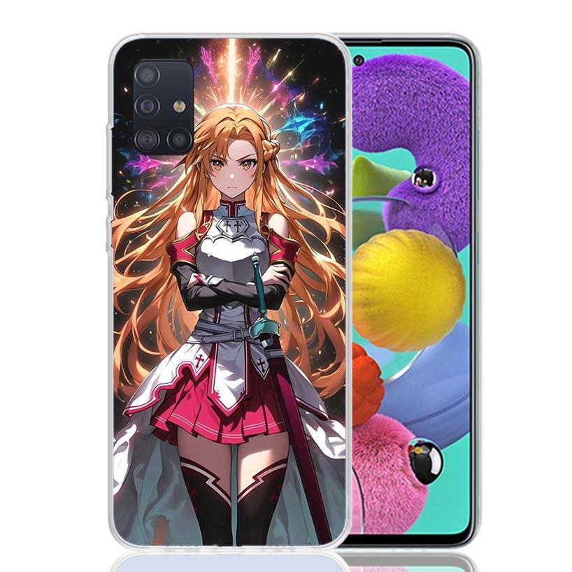 Sword Art Online Yuuki Asuna Phone Case For Samsung Galaxy A52 A32 A22 A12 A02S A50S A30S A51 A31 AA71 Note 20 Ultra 10 S10 Plus