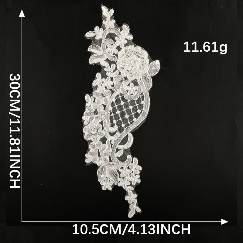 

Аксессуары для свадебного платья Бисероплетение Сетка Цветок Кружево Вышивка Наклейка DIY Ювелирные Аксессуары Патч Наклейка Тканевая наклейка 2