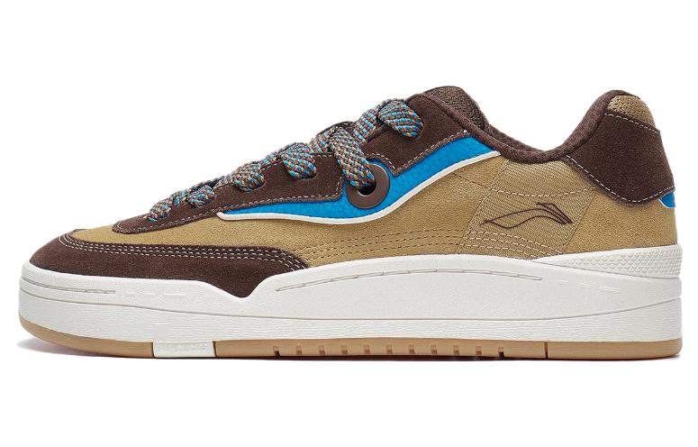 Li Ning GOS 2000 Нескользящие Легкие Низкие Кеды для Скейтборда Мужские Коричневые AEPT001-3 39.5