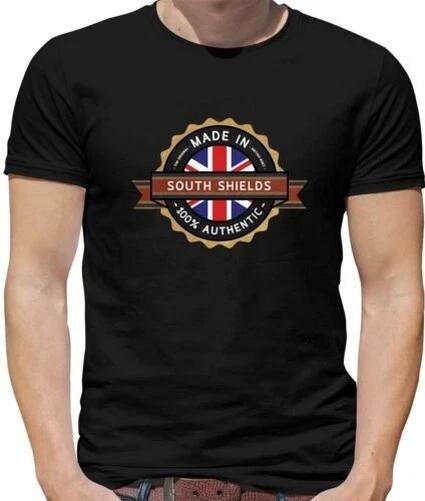 Made In South Shields Mens T-Shirt - Town - Hometown - Born In - Tyne and Wear M