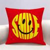 Smile Cartoon fun cute Doublesided print Pillow Case Pattern Printed Pillowcase For Living Room Sofa Cushion Cover