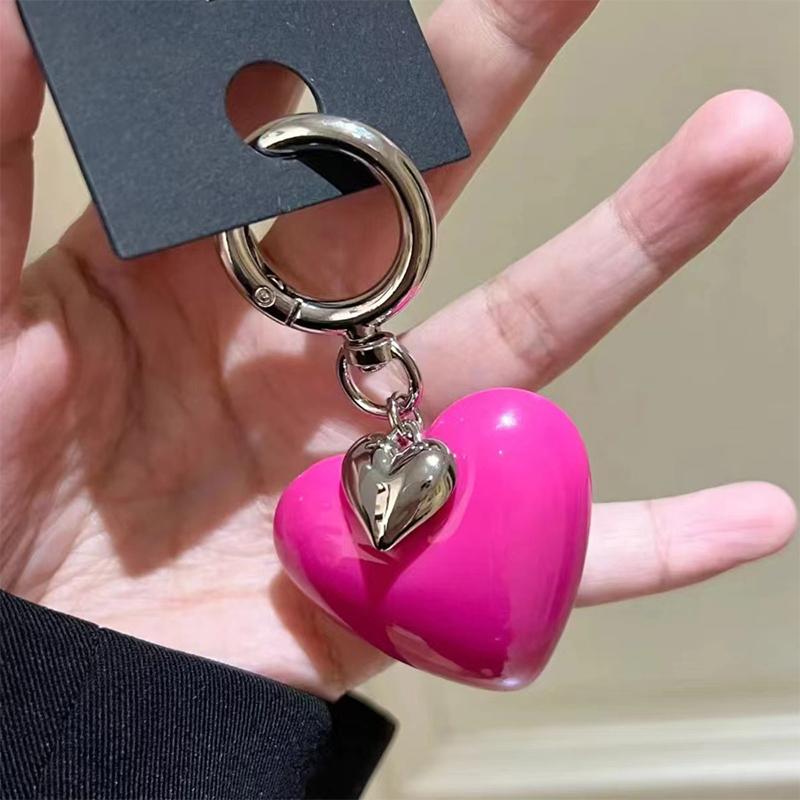 

Y2K Большое Сердце Брелок Брелок Для Женщин Девочек Дружба Подарок Автомобиль Сумочка Украшения Ручной Работы Ювелирные Изделия розы красного